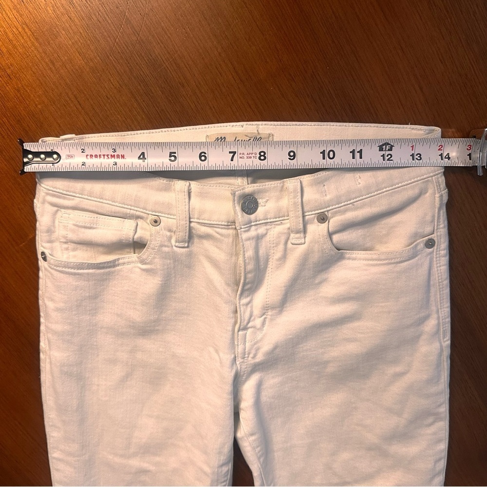 Madewell Women's Skinny Skinny Jeans Ankle - White size 27 - Picture 4 of 10
